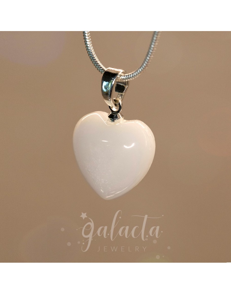 Heart shaped pendant made of breast milk