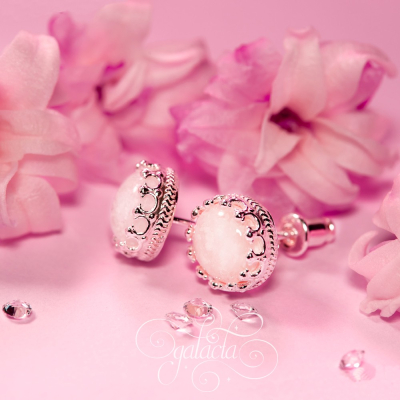 Breastmilk Earrings with Crown Bezels - Unique and Personalized Jewelry
