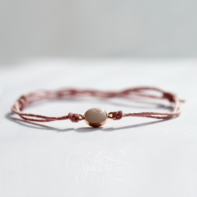 Personalized Adjustable Bracelet with Breastmilk Stone and Inclusions - Stylish and Unique Jewelry