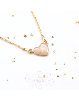 Heart Connector Necklace with Breastmilk | Personalized Jewelry