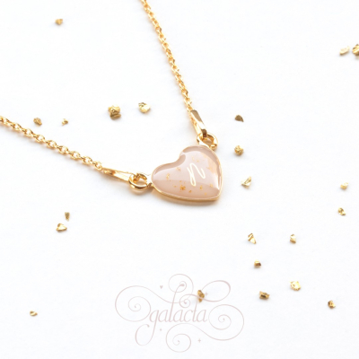 Heart Connector Necklace with Breastmilk | Personalized Jewelry