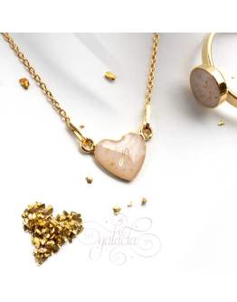 Heart Connector Necklace with Breastmilk | Personalized Jewelry