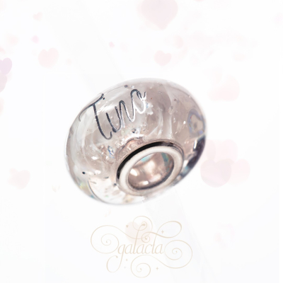 Pandora-style Breast Milk Bead With Silver Accents - Personalize and Preserve Your Precious Memories