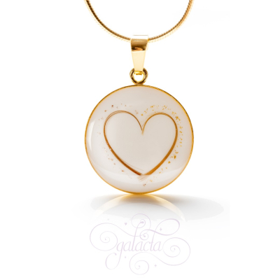 Round Breastmilk Pendant With Hair Art | Personalized Jewelry for Mothers