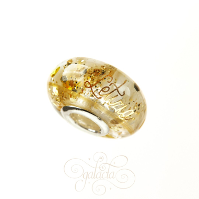 Gold Pandora-style Breast Milk Bead: Unique, Personalized Jewelry Keepsake