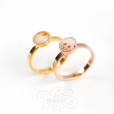 Stackable Breastmilk Cabochon Ring | Unique Jewelry for Mothers