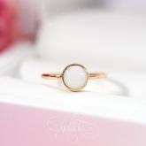 Breastmilk Ring With Round Stone | Jewelry for Mothers