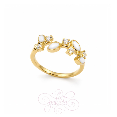 Dainty branch breastmilk ring – keepsake jewelry