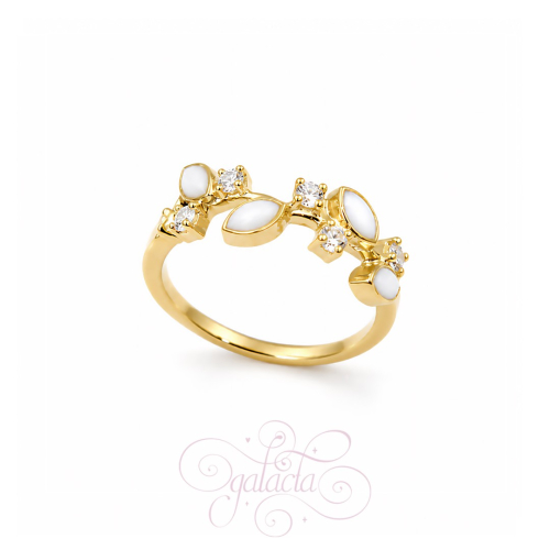 Dainty branch breastmilk ring – keepsake jewelry