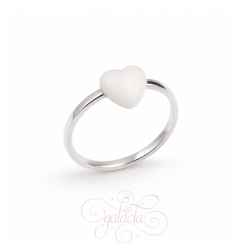 Dainty Breastmilk Heart Ring - Keepsake Jewelry