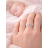 Dainty branch breastmilk ring – keepsake jewelry