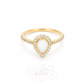 Breastmilk Ring With Pear Shaped Stone | Personalized Jewelry for Mothers