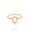 Breastmilk Ring With Pear Shaped Stone | Personalized Jewelry for Mothers