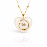 Heart-Shaped Pendant with Breast Milk and Baby's Hair: Customizable Keepsake