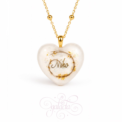 Heart-Shaped Pendant with Breast Milk and Baby's Hair: Customizable Keepsake