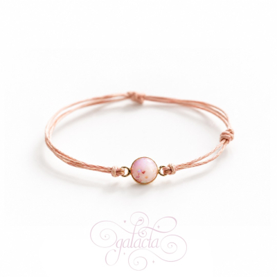Personalized Adjustable Bracelet with Breastmilk Stone and Inclusions - Stylish and Unique Jewelry