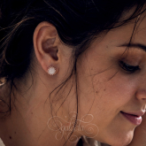 Breastmilk Earrings with Crown Bezels - Unique and Personalized Jewelry