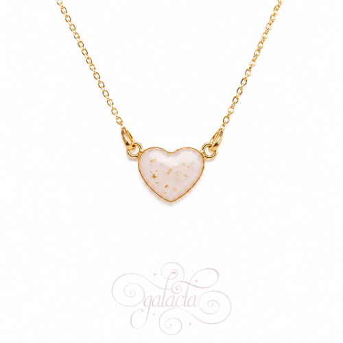 Heart Connector Necklace with Breastmilk | Personalized Jewelry