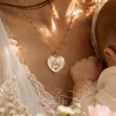 Heart-Shaped Pendant with Breast Milk and Baby's Hair: Customizable Keepsake