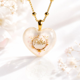 Heart-Shaped Pendant with Breast Milk and Baby's Hair: Customizable Keepsake