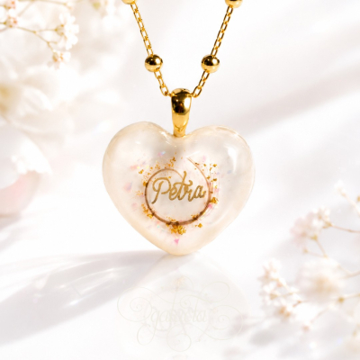 Heart-Shaped Pendant with Breast Milk and Baby's Hair: Customizable Keepsake