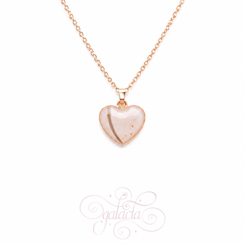 Heart Connector Necklace with Breastmilk | Personalized Jewelry